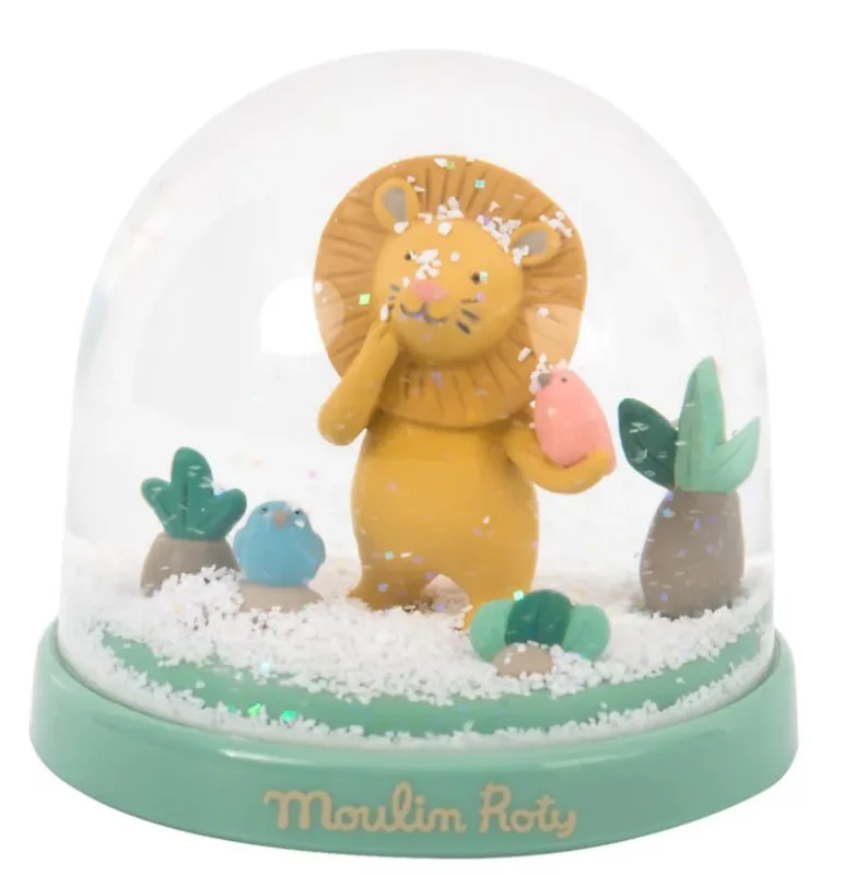 Palla di neve con leoncino