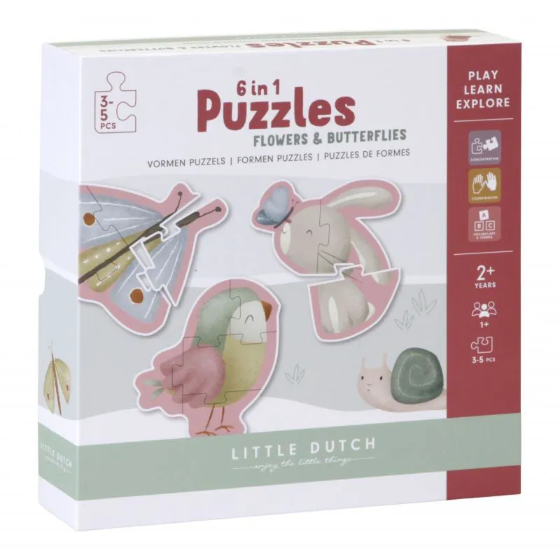 Puzzle Flower and Butterflies