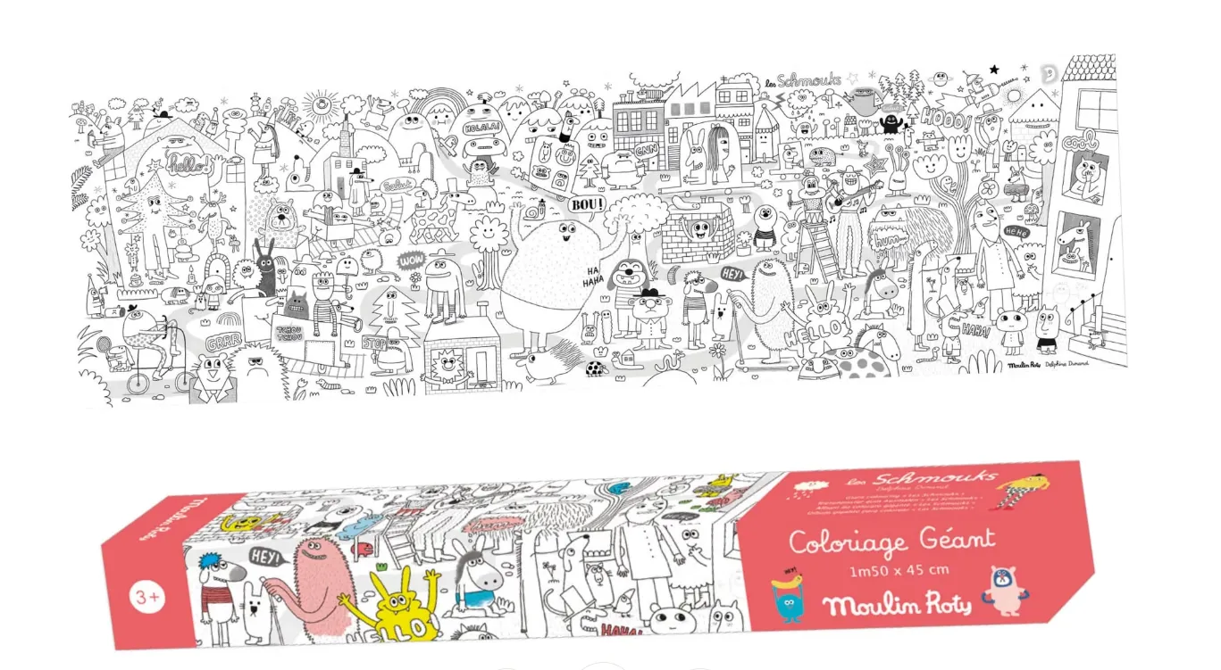 Poster gigante da colorare Les Schmouks