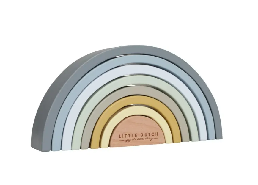 Arcobaleno in legno azzurro
