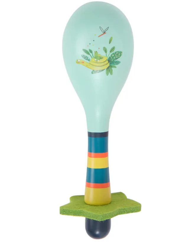 Maracas in legno verde/azzurro