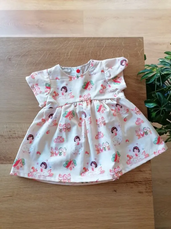 Vestito in cotone Biancaneve 3 mesi