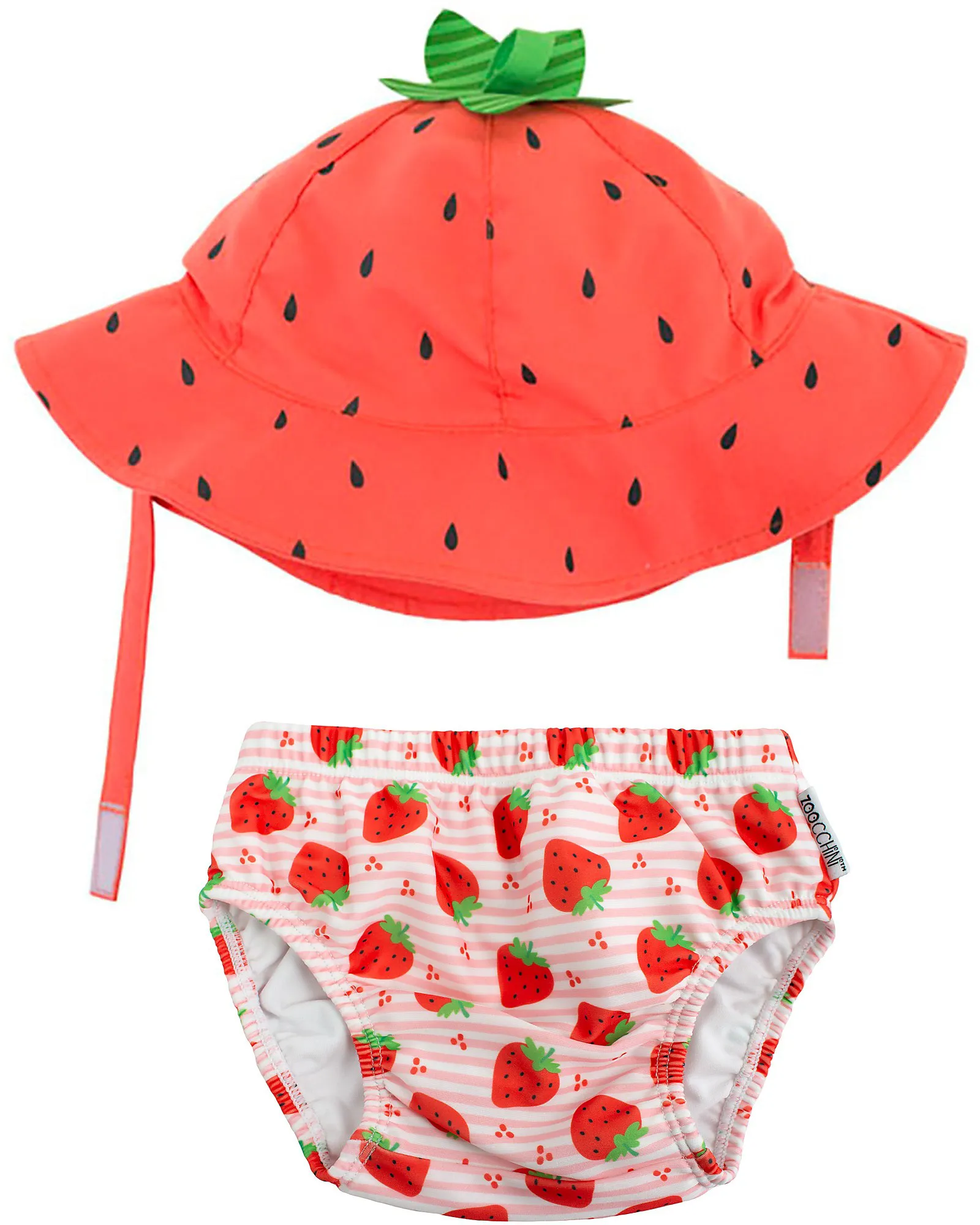 Set FRAGOLE costumino contenitivo+cappellino UPF 50+