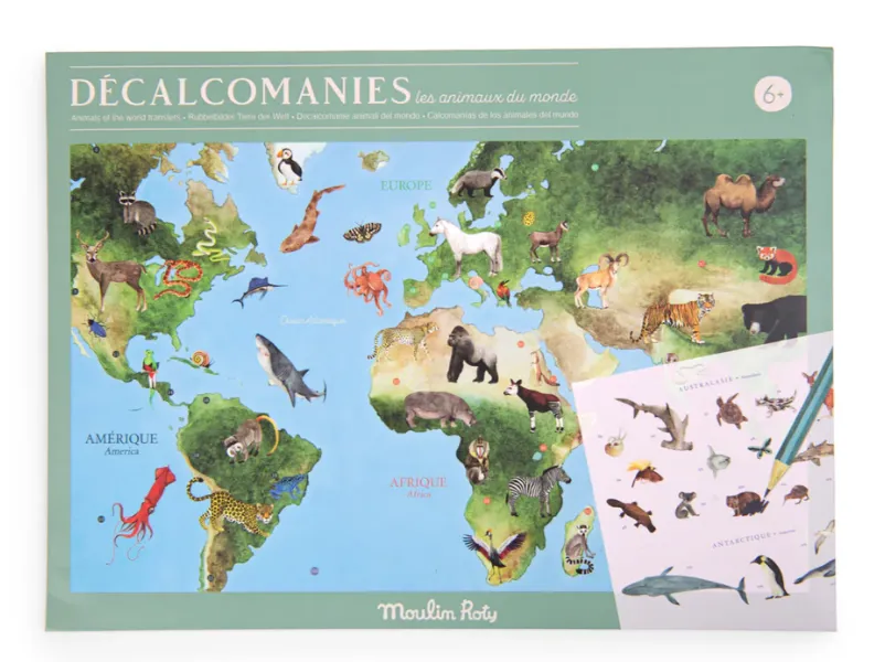 Decalcomanie animali del mondo