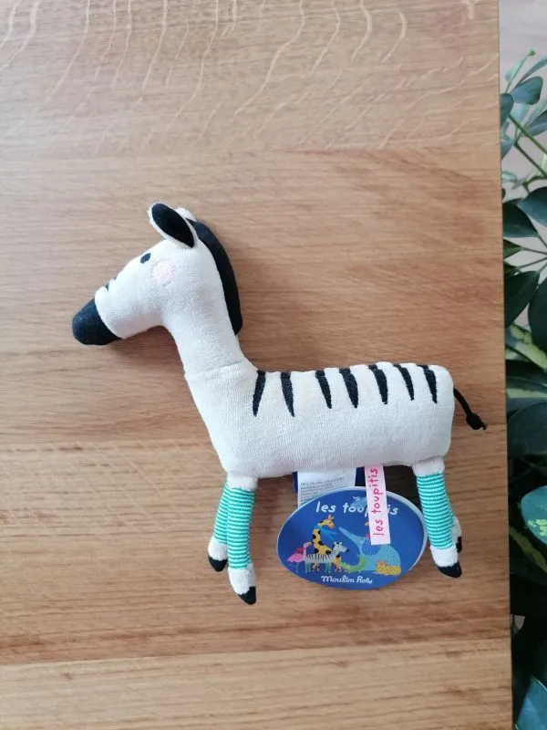 Peluche sonaglino zebra con calze