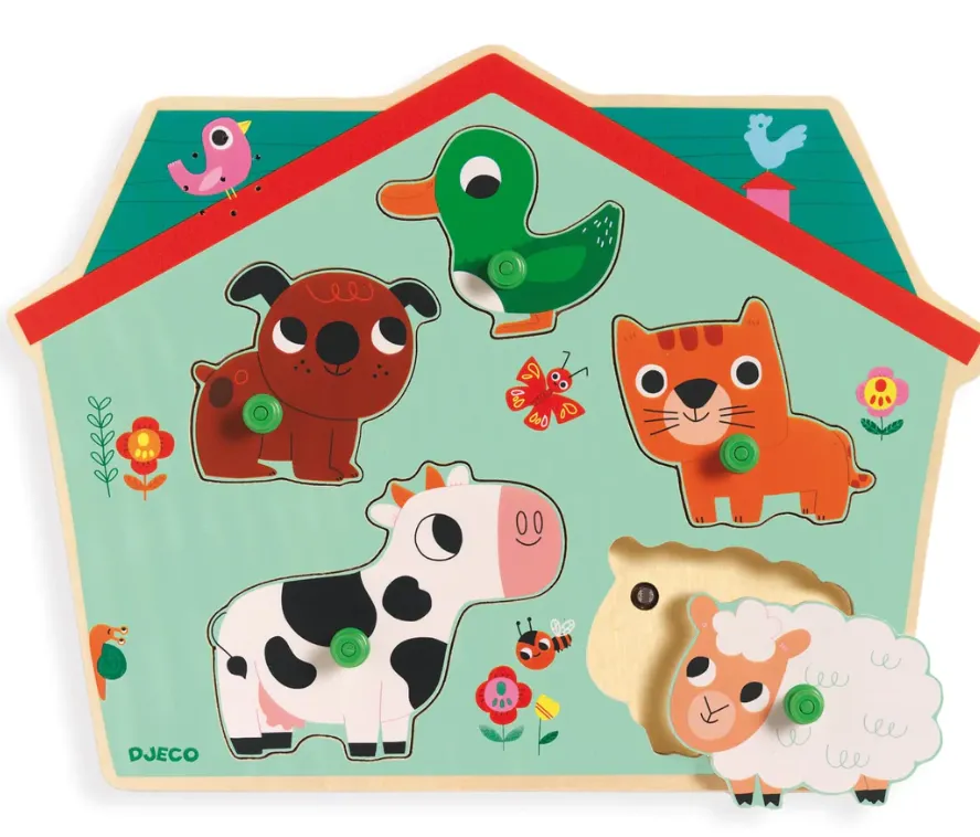 Puzzle ad incastro sonoro fattoria