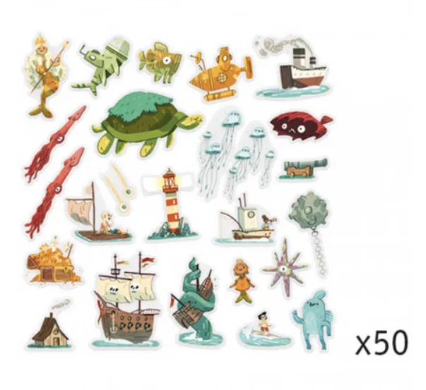 Storie di Stickers (riposizionabili) - Le avventure del mare