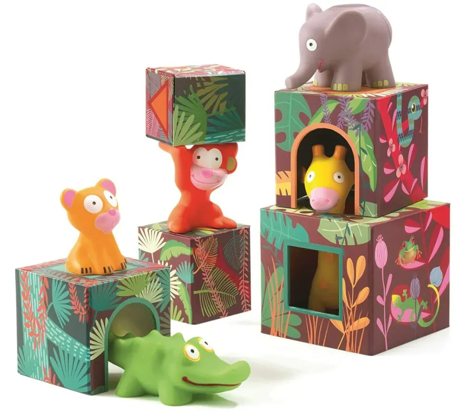 Cubi impilabili con animali, Topanijungle