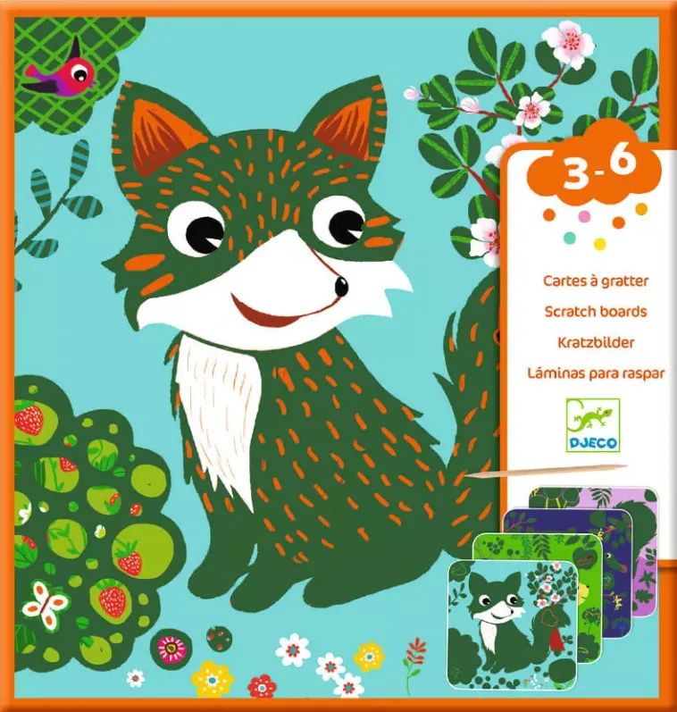 Carte da grattare - Animali della foresta