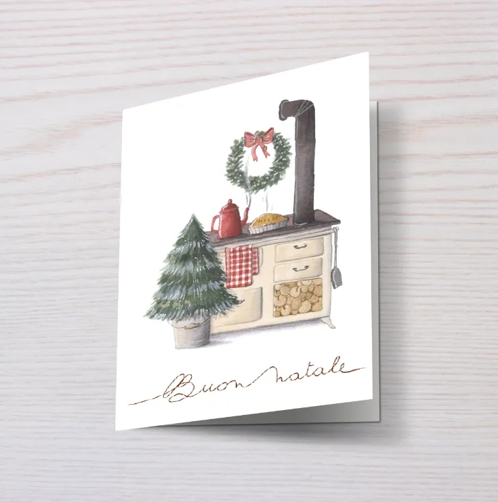 Biglietto di auguri con busta Cucina natalizia
