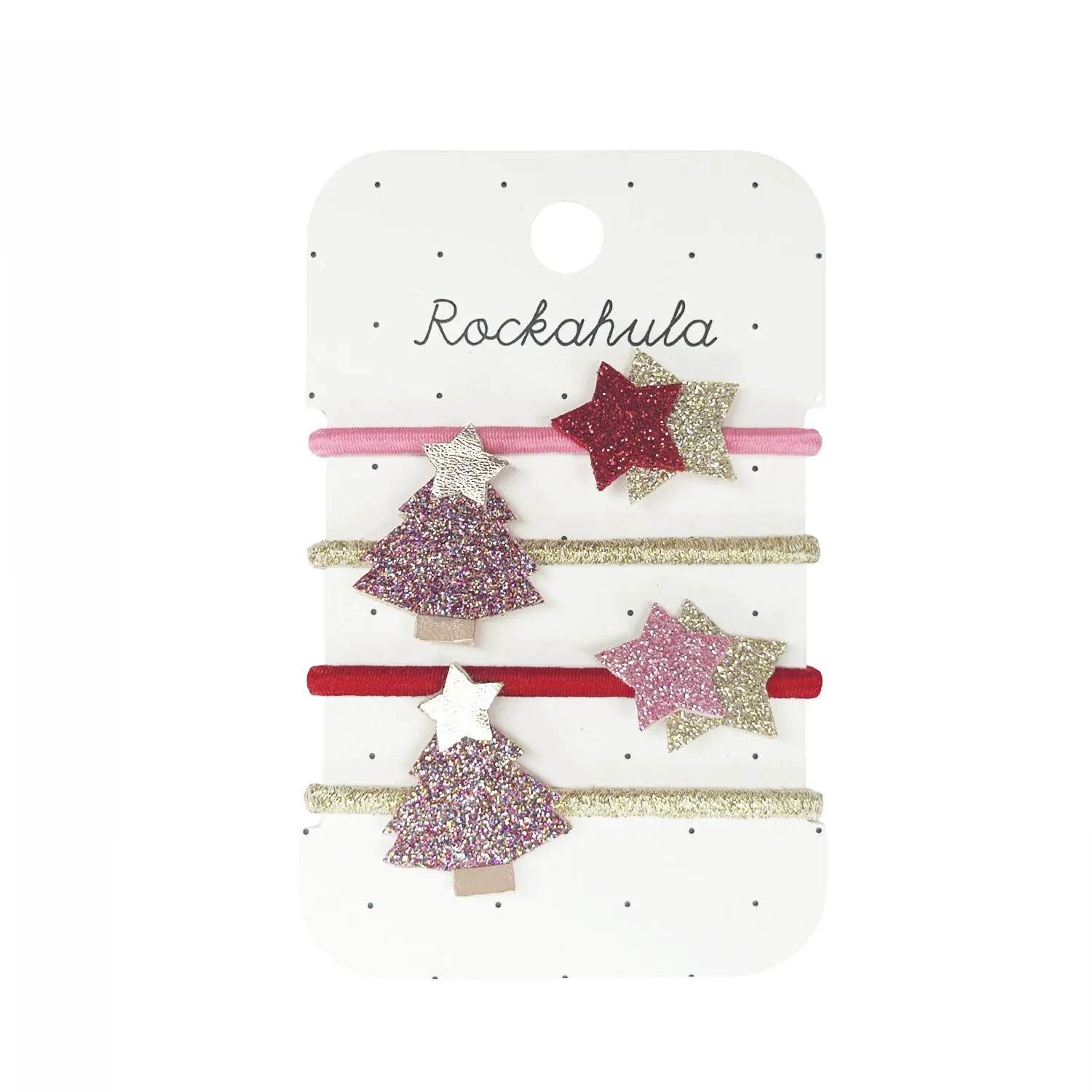 4 elastici 4 alberi+ stelle oro