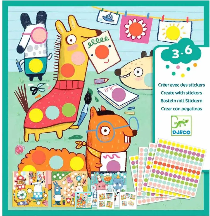Crea con gli stickers - Animali
