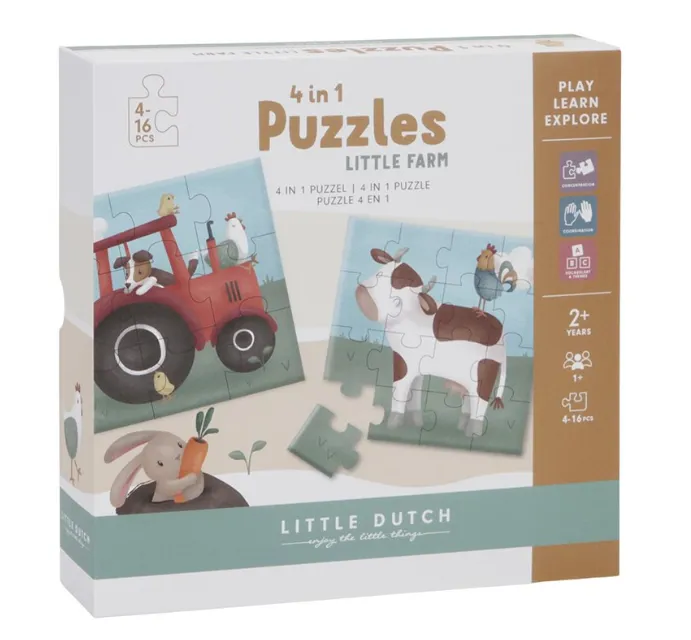 Puzzle 4 in 1 - Piccola fattoria
