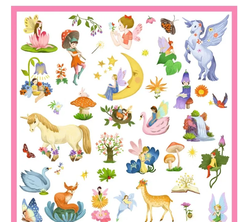 Stickers Fantasia metallizzati