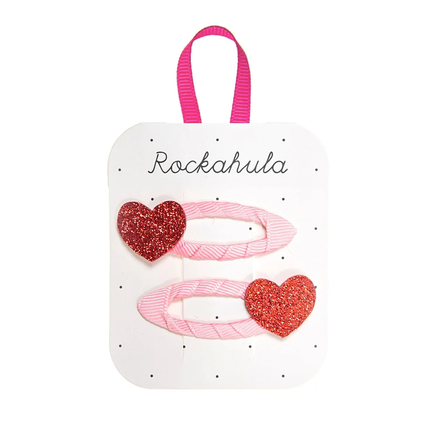 Mollette cuori glitter