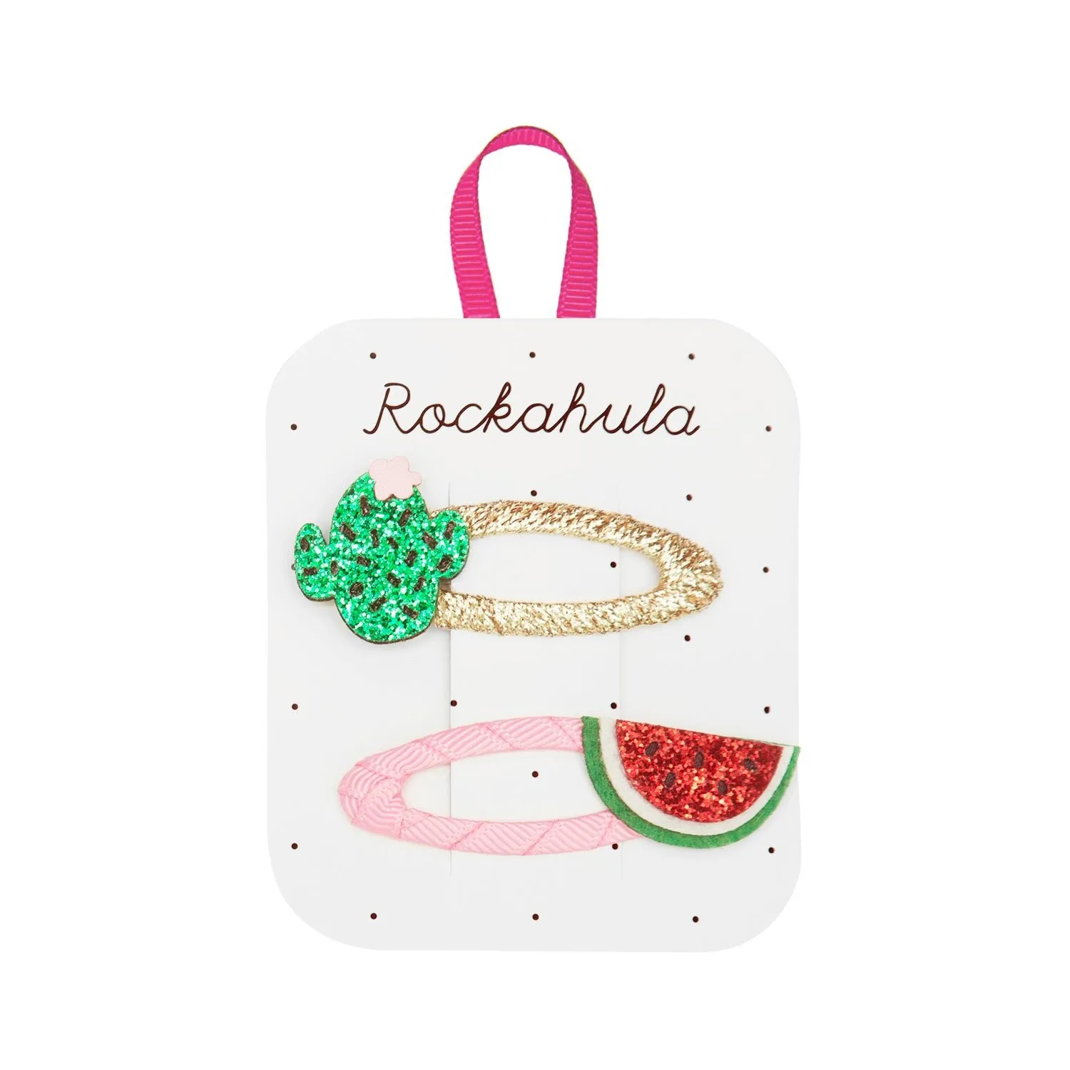 Mollette cactus e anguria glitter