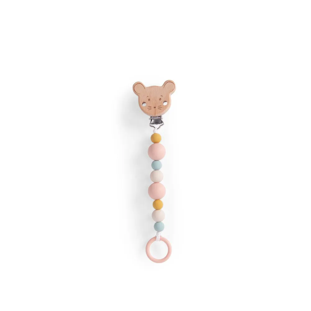 Portaciuccio in legno e silicone topolino