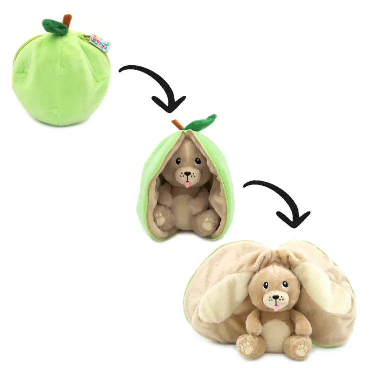 Peluche cagnolino nella mela