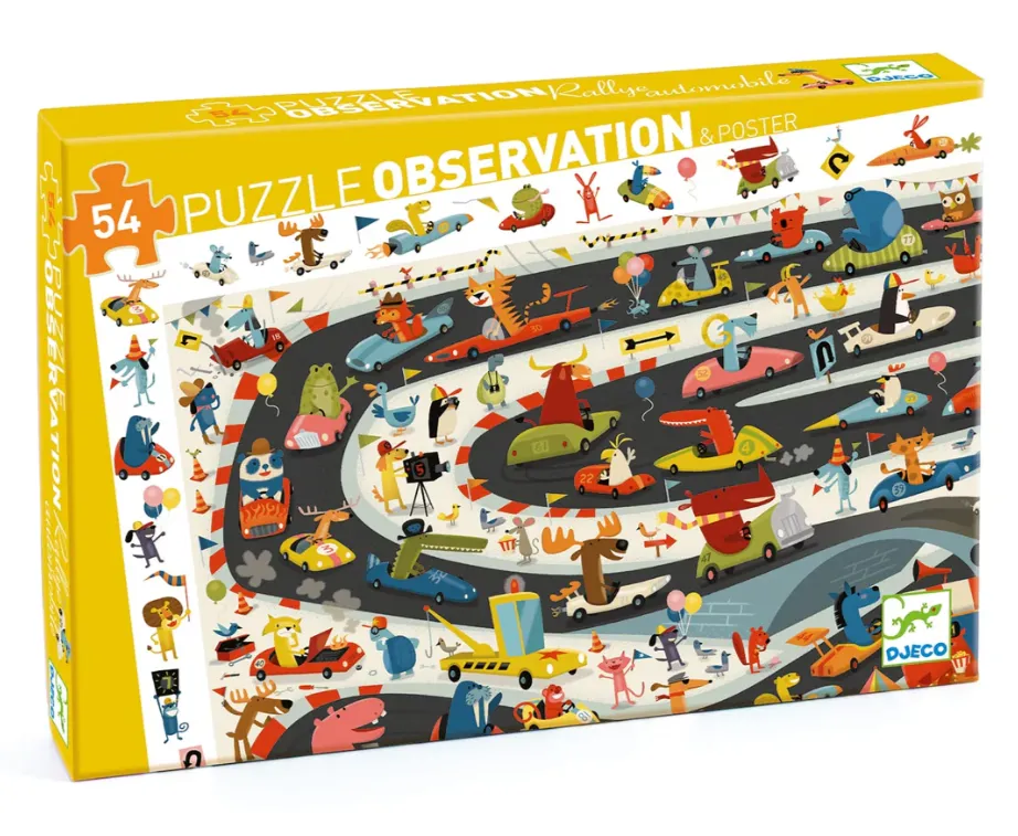 Puzzle di osservazione Car Rally - 54 pezzi