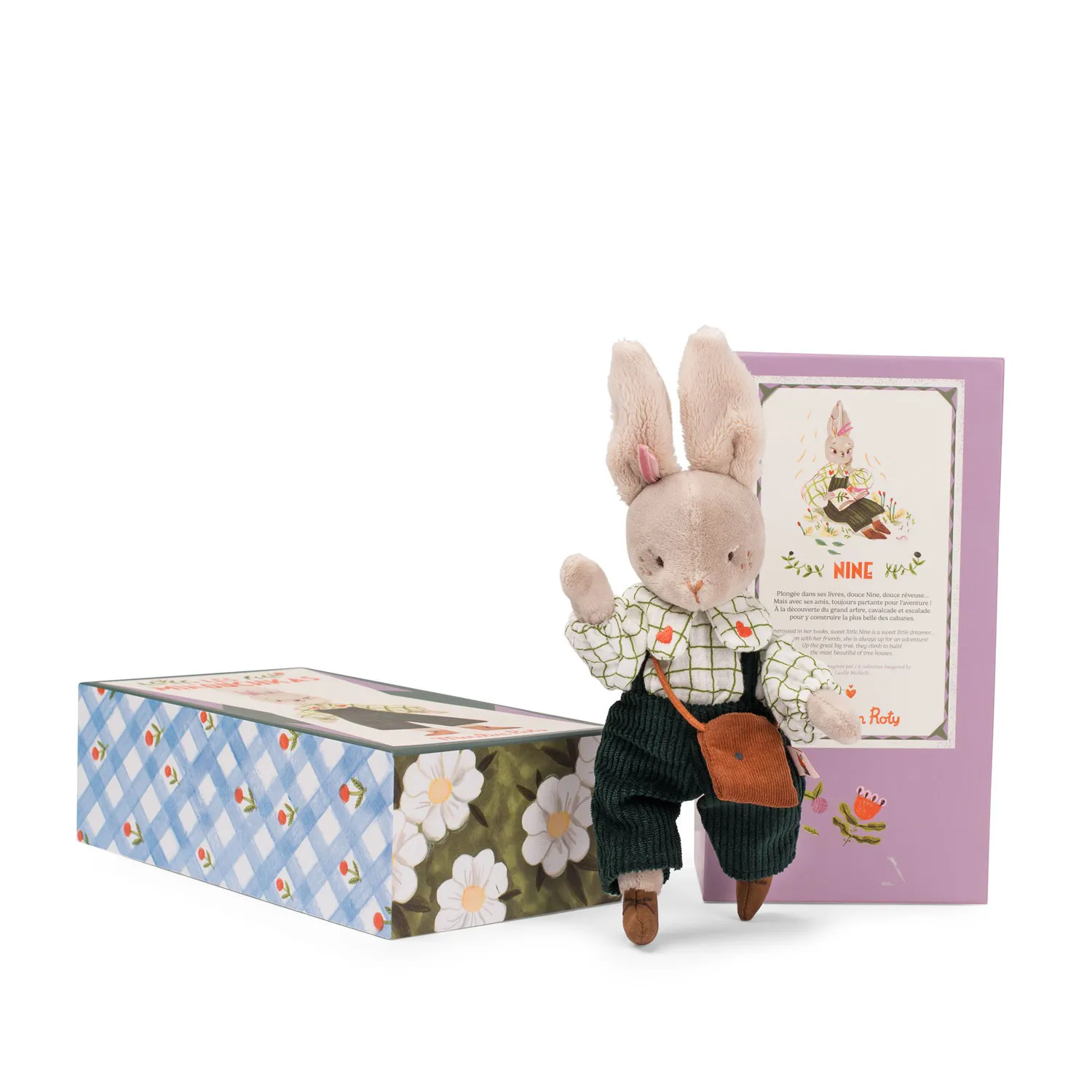 Peluche Coniglietta Nine Les Minouchkas con scatola illustrata