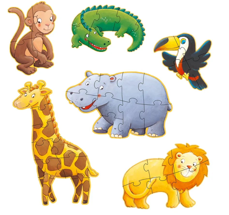 Puzzle progressivo Marmoset & Friends, 38 pz