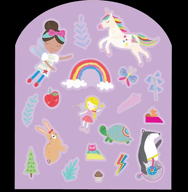 Scenario con 50 stickers - Fata dell'arcobaleno