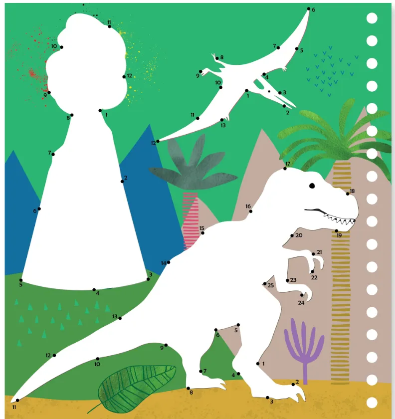 Magic Multiplay Libro, con penna ad acqua - Dinosauri