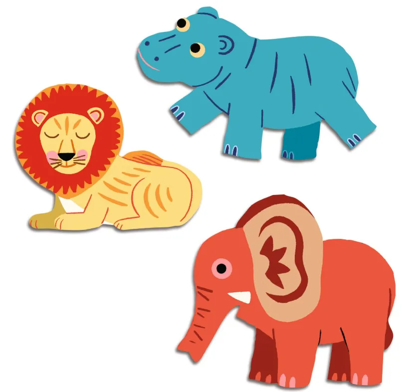 I miei primi adesivi - animali del Safari