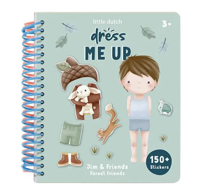 Libro dress me up adesivi/stickers - Amici della foresta