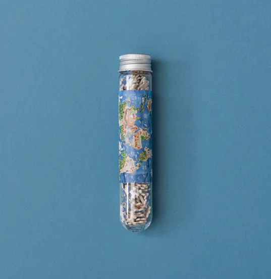 Micro puzzle in provetta Mondo