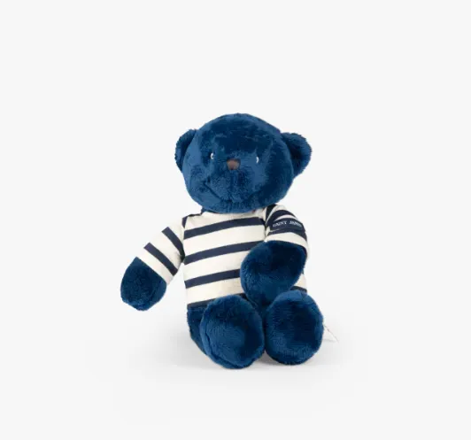 Peluche orsetto blu t-shirt a righe