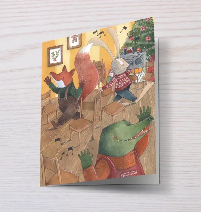 Biglietto di auguri con busta Gioco della sedia