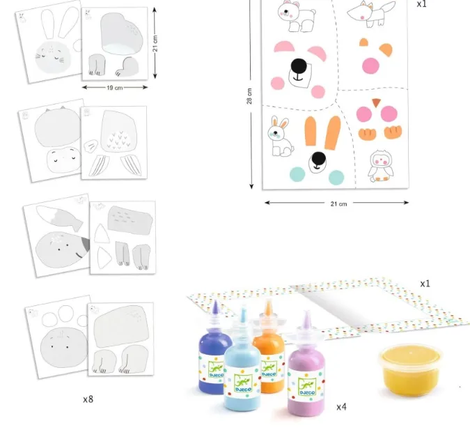 Set creativo Pittura a dita - Animali