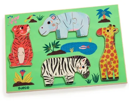 Puzzle ad incastro in legno Coucou Tigre