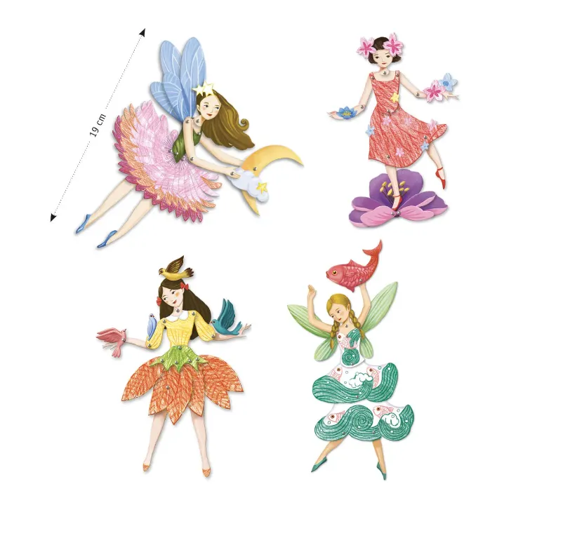 Set artistico marionette di carta - Fate
