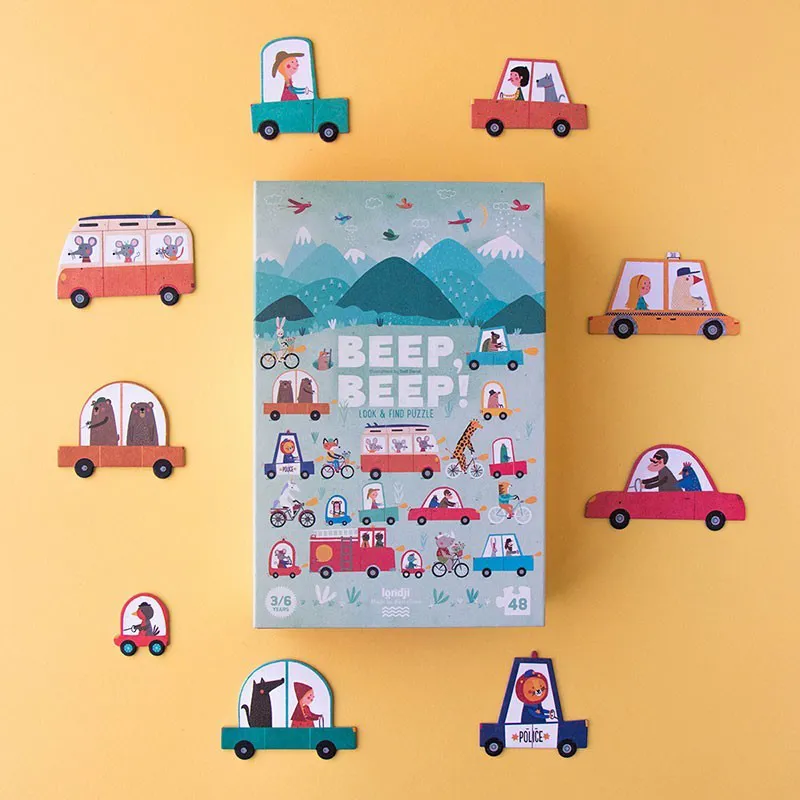 Puzzle e gioco d'osservazione Beep Beep