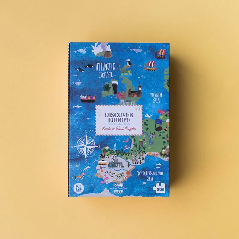 Puzzle e gioco d'osservazione Scopri l'Europa