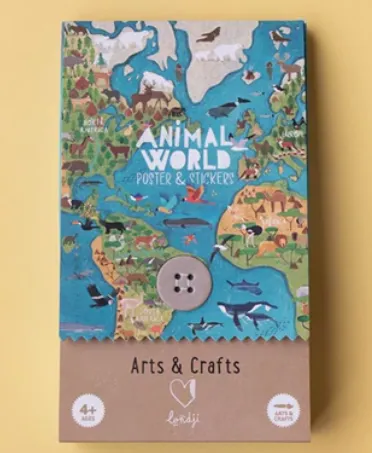 Poster + adesivi del mondo animale