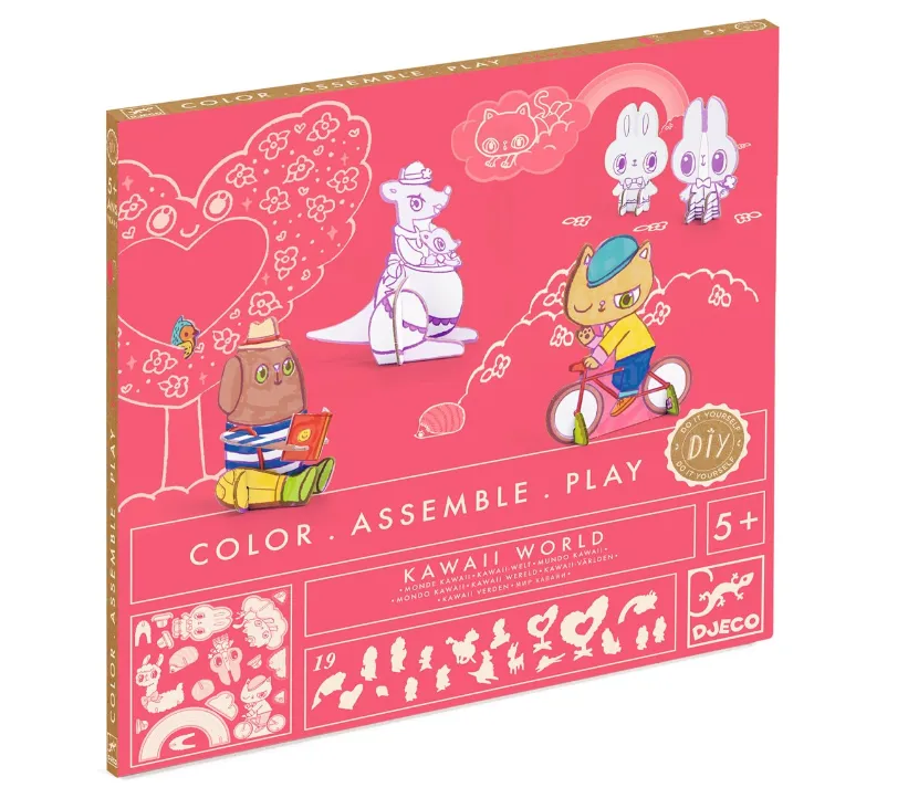 Mostri di carta - kit artistico KAWAII Colora, assembla e gioca