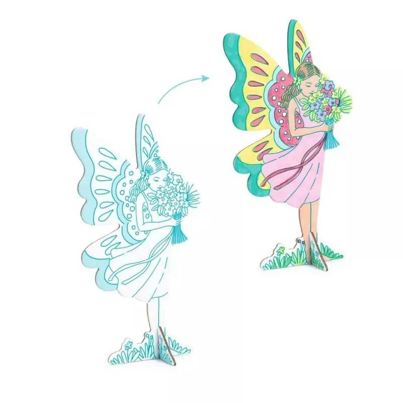 Il mondo delle fate e unicorni - kit artistico Colora, assembla e gioca