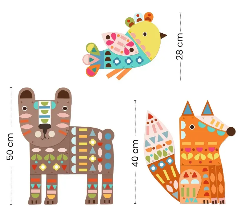Gioco creativo - Kit di collage con animali ed adesivi