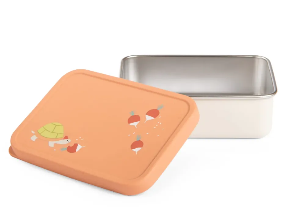 Porta merenda in acciaio inox, Tre piccoli coniglietti