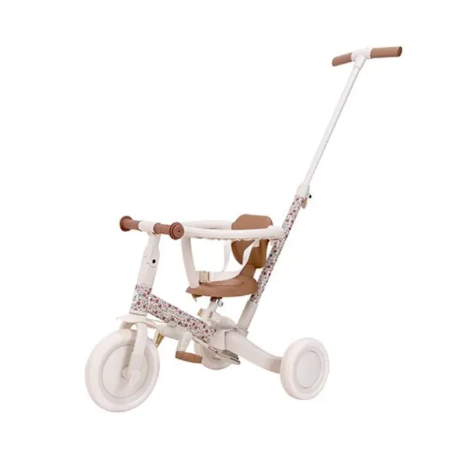 Triciclo 4 in 1 bianco e fiori