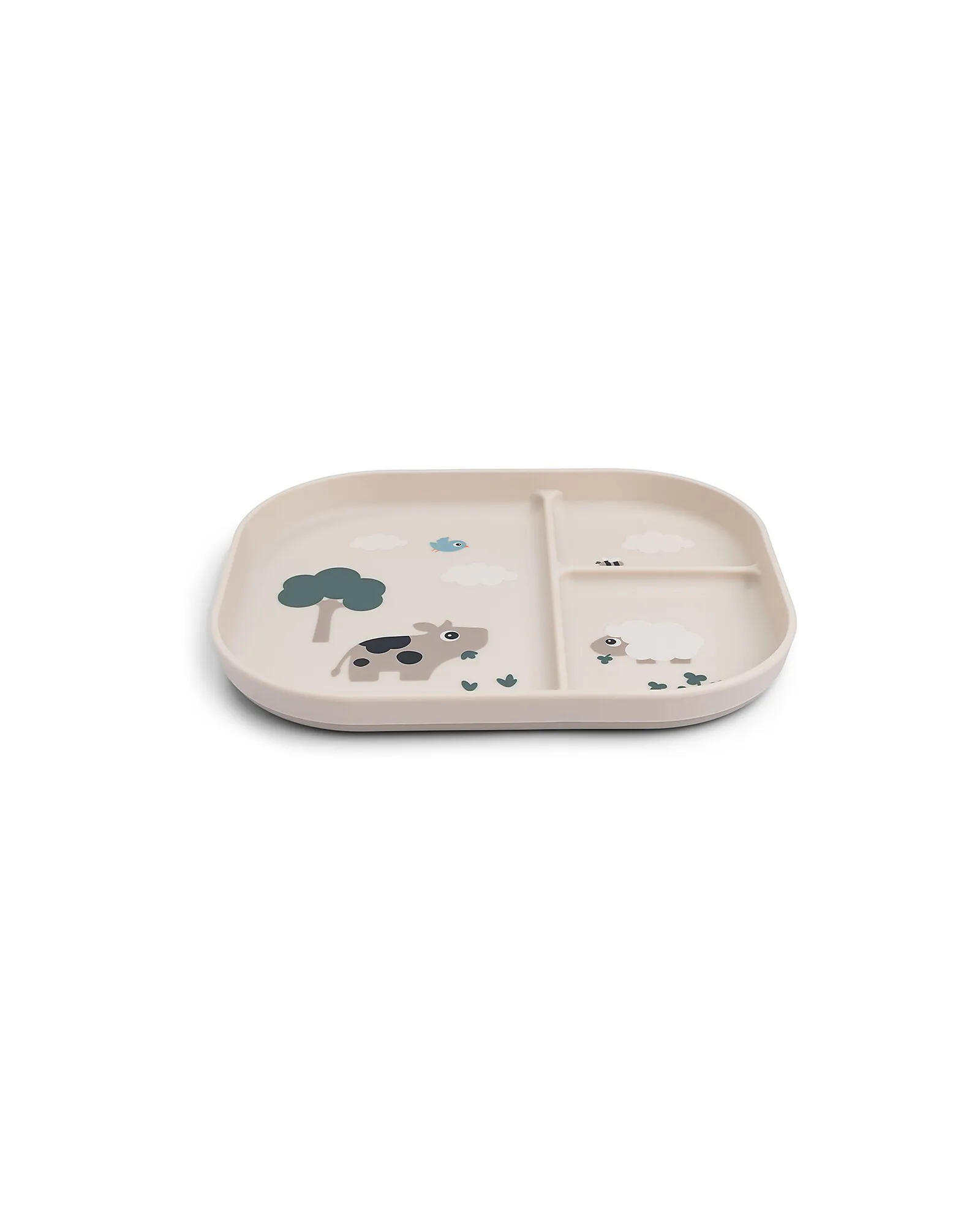 Piatto con Scomparti Tiny Farm - Sabbia - 100% PP Alimentare