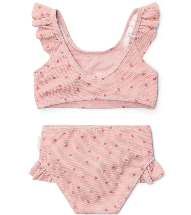 Bikini - Rosa - Costume - Fiori Soleggiati