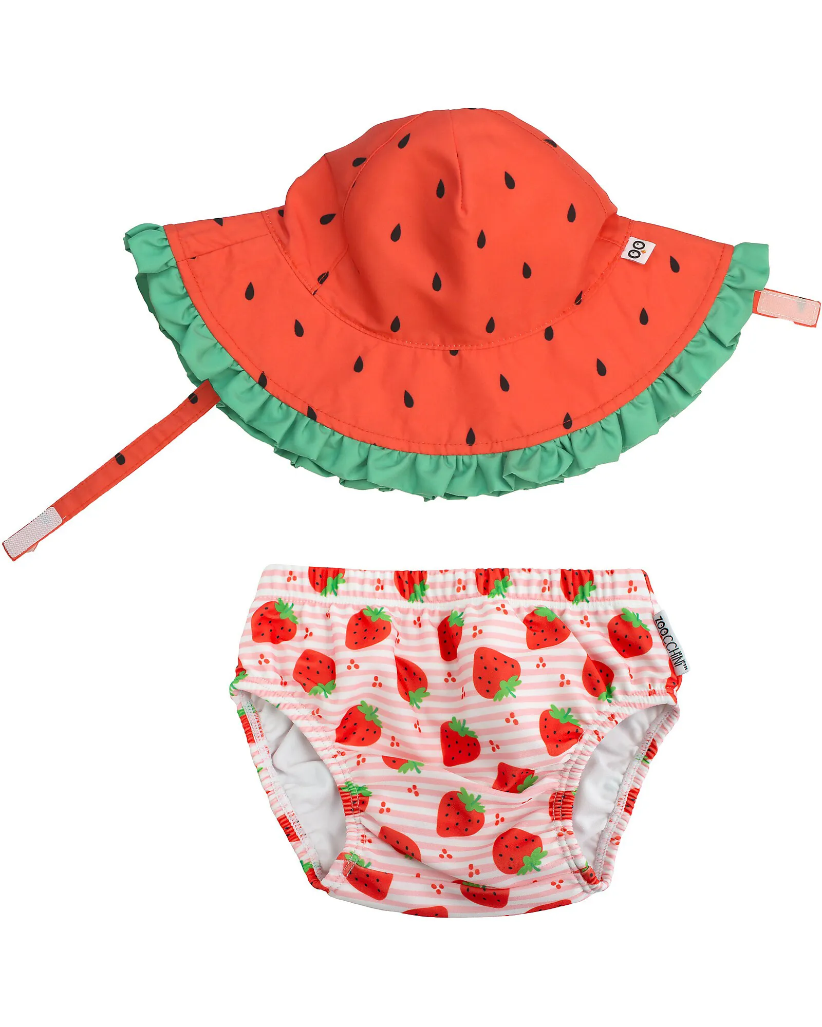 Set FRAGOLA DELIGHT costumino contenitivo+cappellino UPF 50+