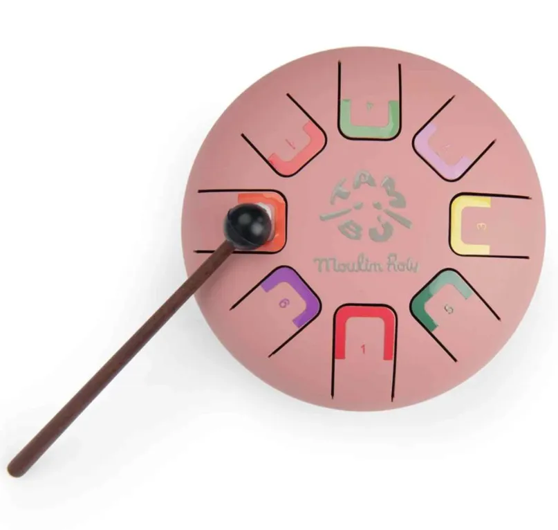 Tamburo piccolo con linguette in metallo rosa