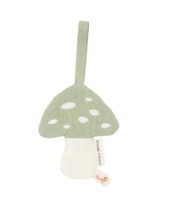 Portaciuccio in cotone ecologico fungo verde