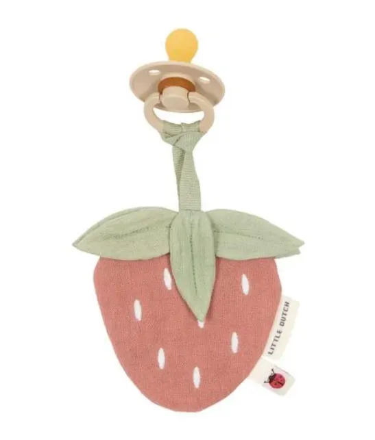 Portaciuccio in cotone ecologico fragola