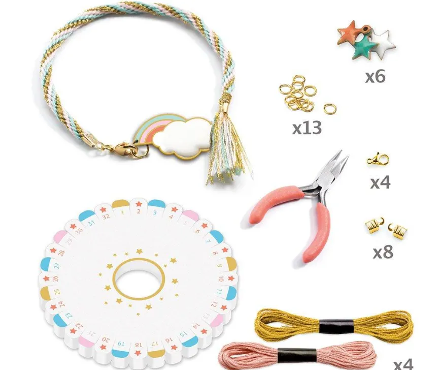 Kit Braccialetti Kumihimo Celeste